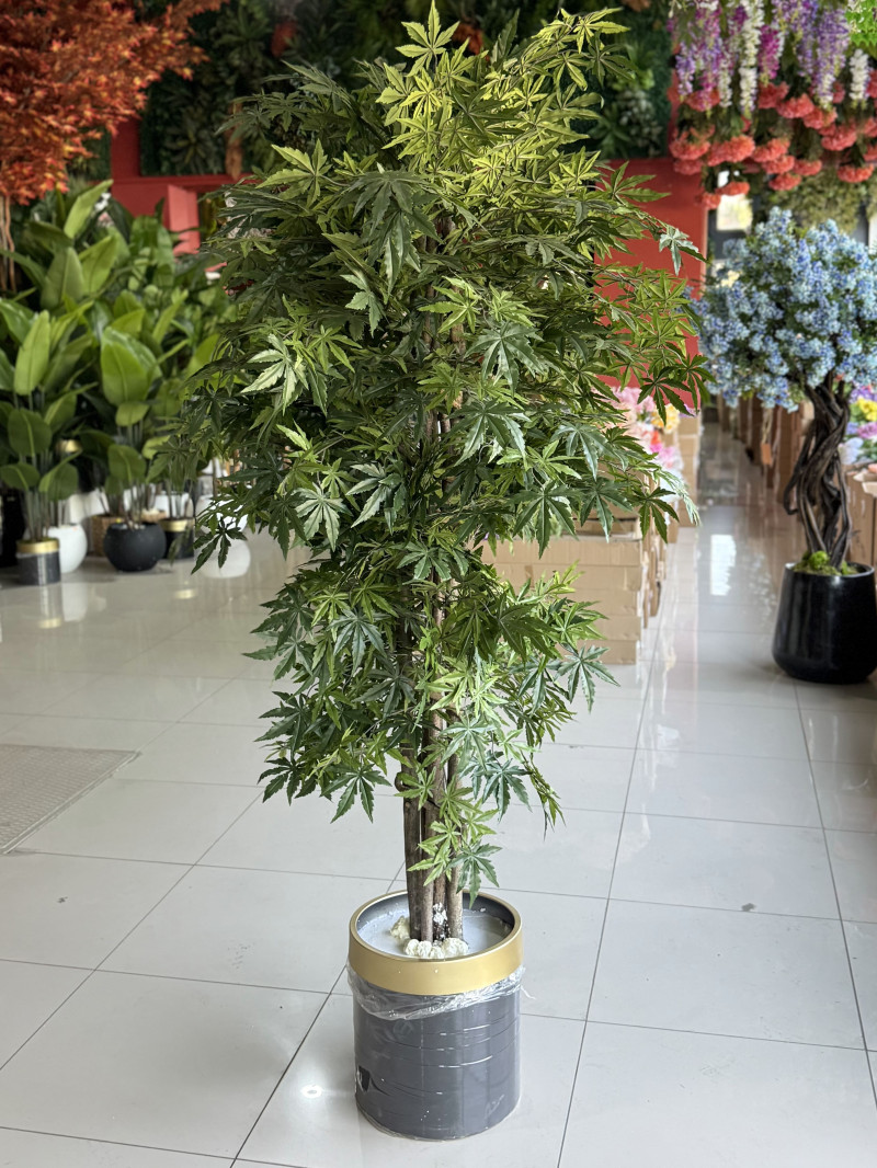 BTY-252 Tek Gövde Yapay Akça Ağaç – 180 cm (Yeşil)