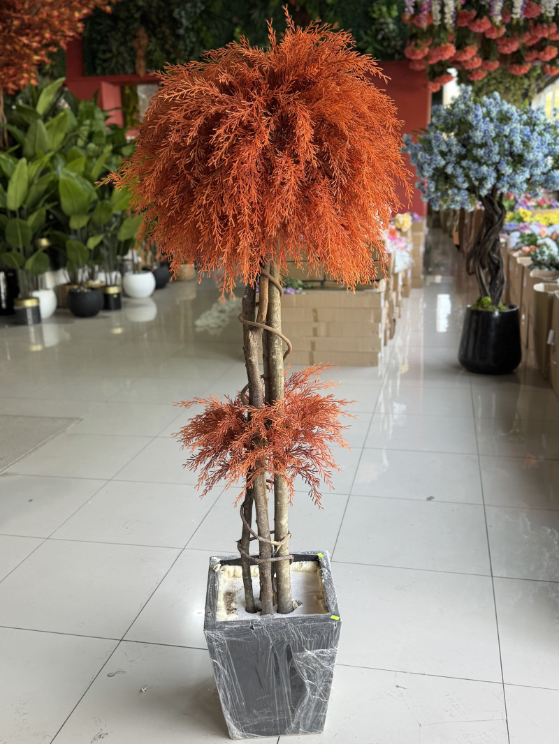 YNC-141 Yapay Ağaç Dereotu – Turuncu | 180 cm