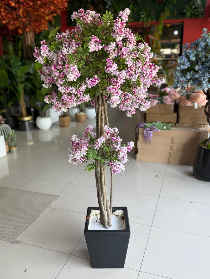 YNC-357 Pembe Bahar Dalı Yapay Ağaç – 190 cm | Romantik ve Zarif Pembe Çiçeklerle Dekorasyonda Yumuşak Dokunuş