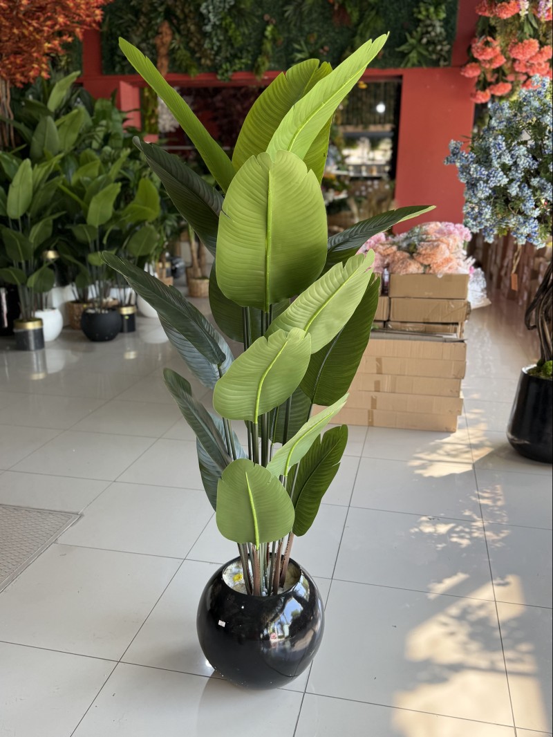 YNC-047 Starliçe Yapay Ağaç – 185 cm | Fiber Saksı ile Tropikal Zarafet