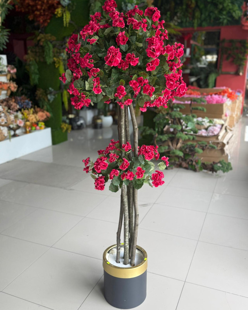 YNC-200 Kırmızı Sardunya Yapay Ağaç 