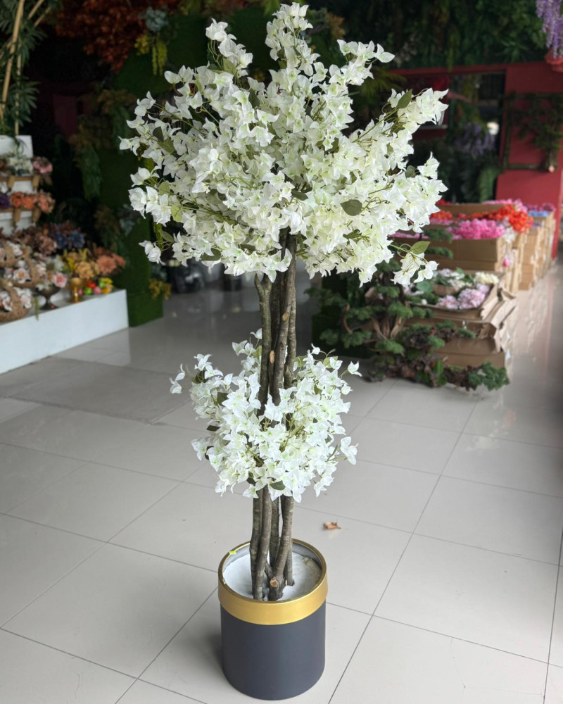 ync-203 Beyaz Begonvil Yapay Ağaç