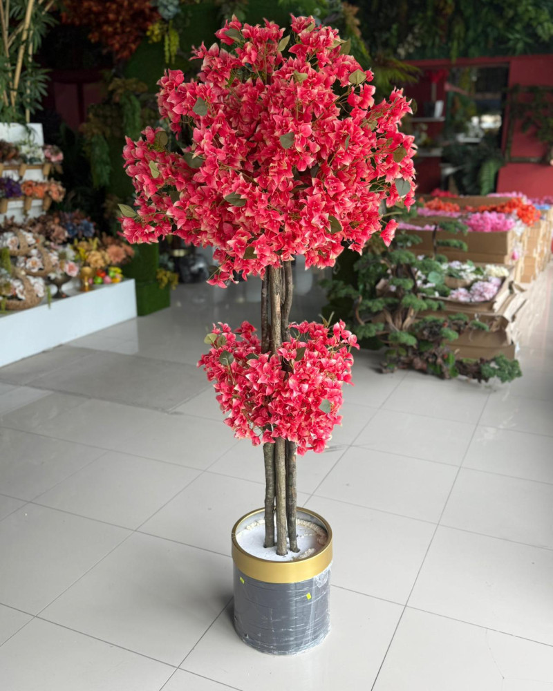 ync-203 Turuncu Begonvil Yapay Ağaç