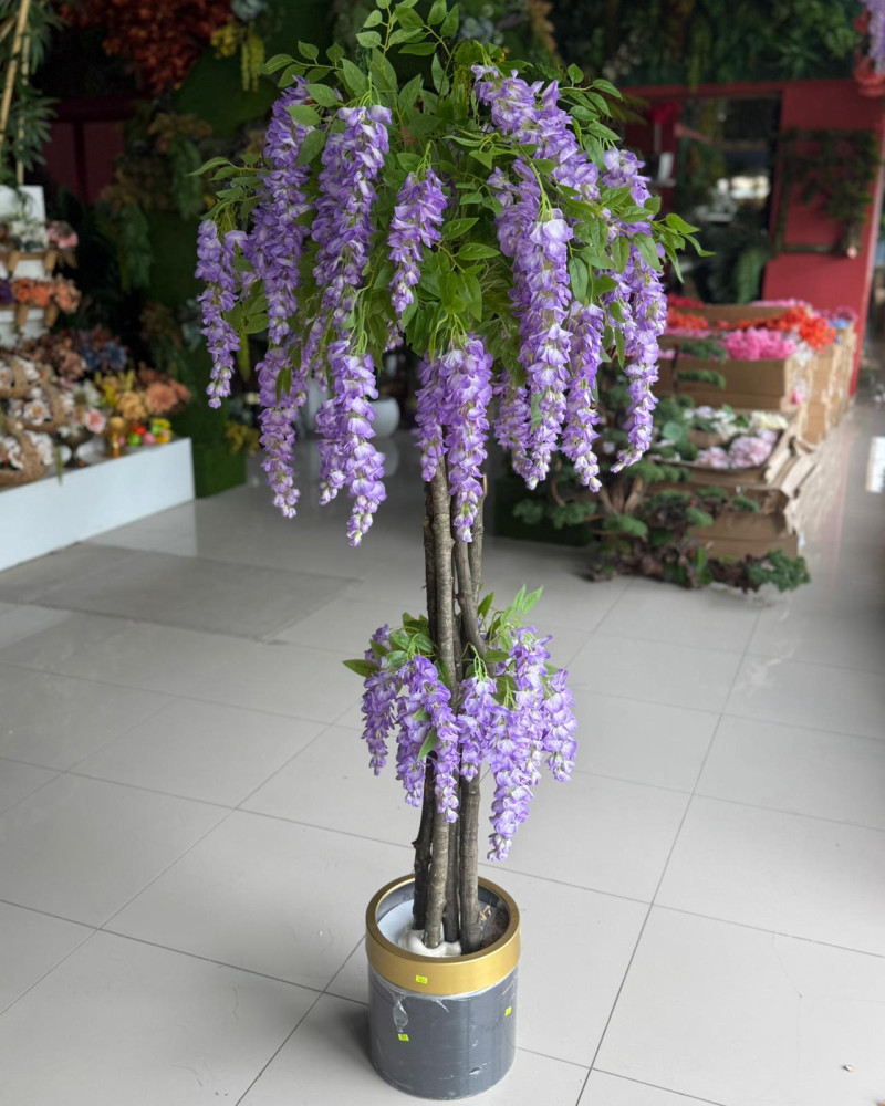 YNC-213 Mor Wisteria Sarkan Yapay Ağaç