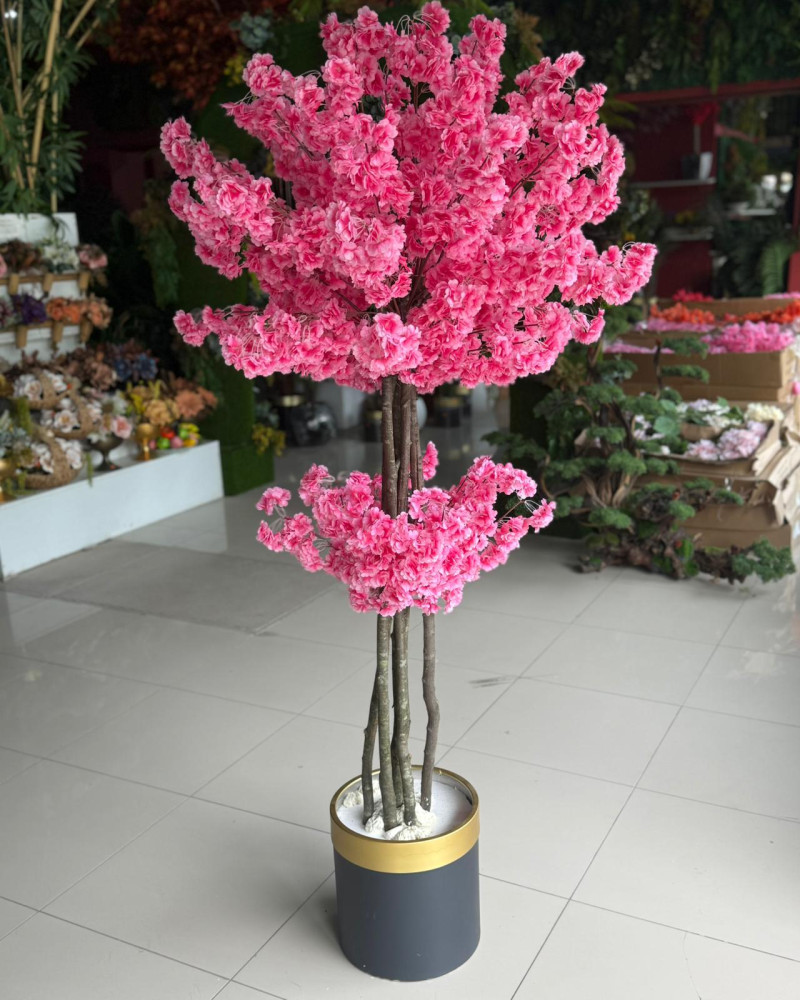 YNC-263 Koyu Pembe Bahar Dalı Yapay Ağaç