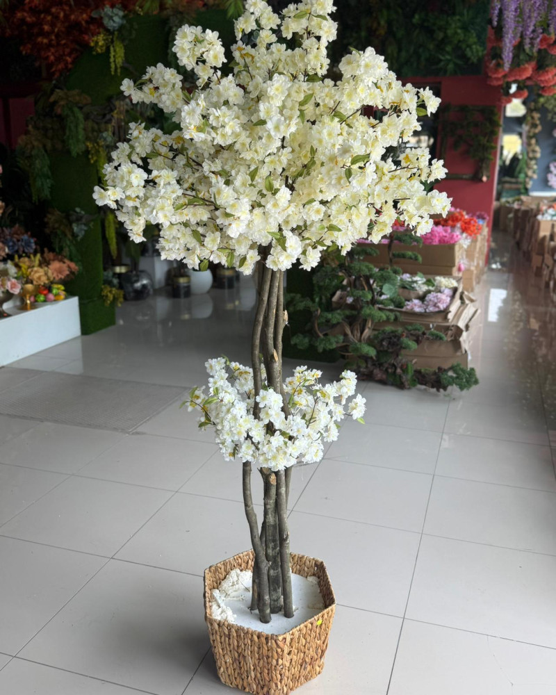 YNC-313 Beyaz Bahar Dalı Yapay Ağaç