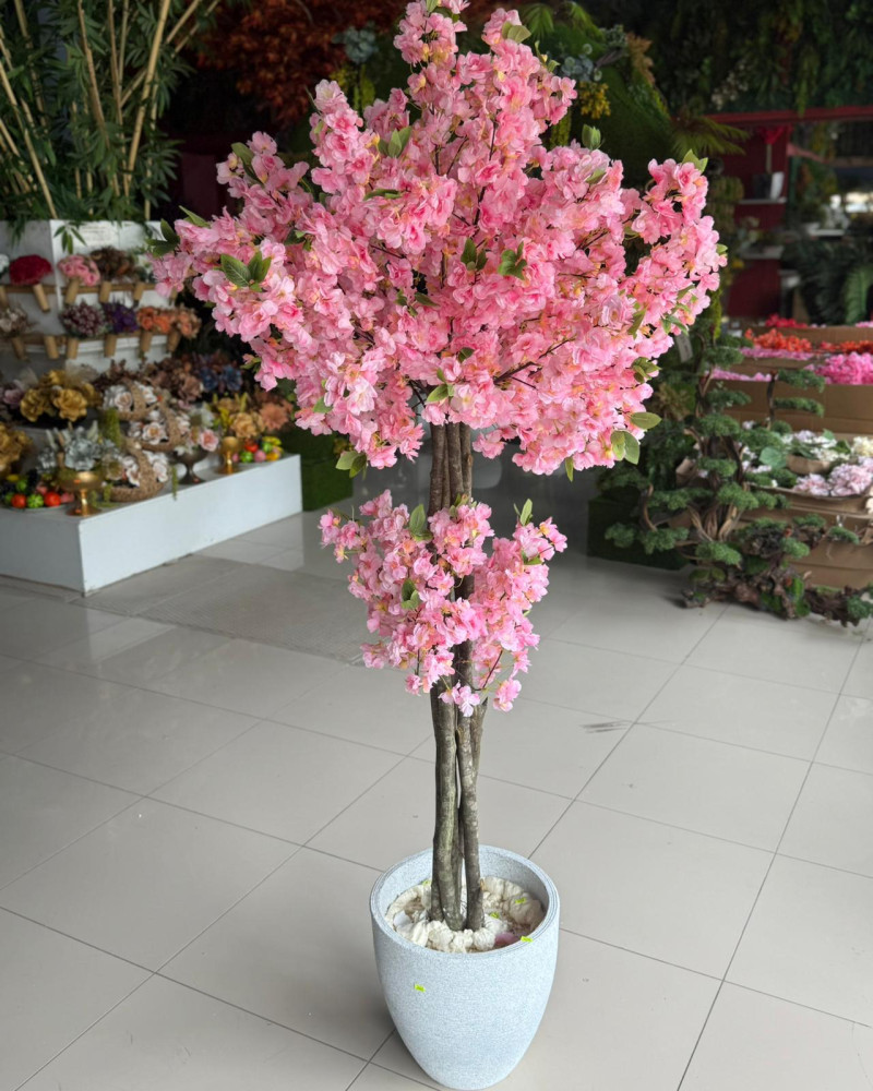 ync-313 Koyu Pembe Bahar Dalı Yapay Ağaç